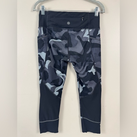 Athleta Black Gray shadow camo Leggings size small pockets - Picture 5 of 13